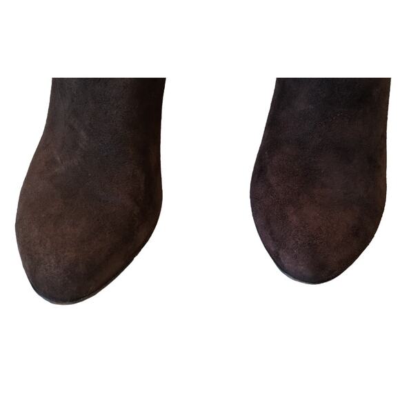 Cole Haan Soft Tall High Heels Brown Boots Suede Stiletto Pointy toe Size 10.5 - Picture 14 of 15